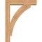 Ekena Millwork Thorton Block Smooth Bracket w/ Offset Brace, Western Red Cedar, 5 1/2"W x 24"D x 32"H BKT0604X24X32THR05SWR - alternate 2
